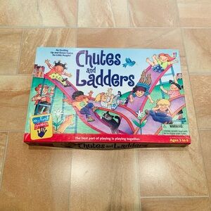 Milton Bradley Hasbro Vintage Kids Chutes and Ladders Family Board Game